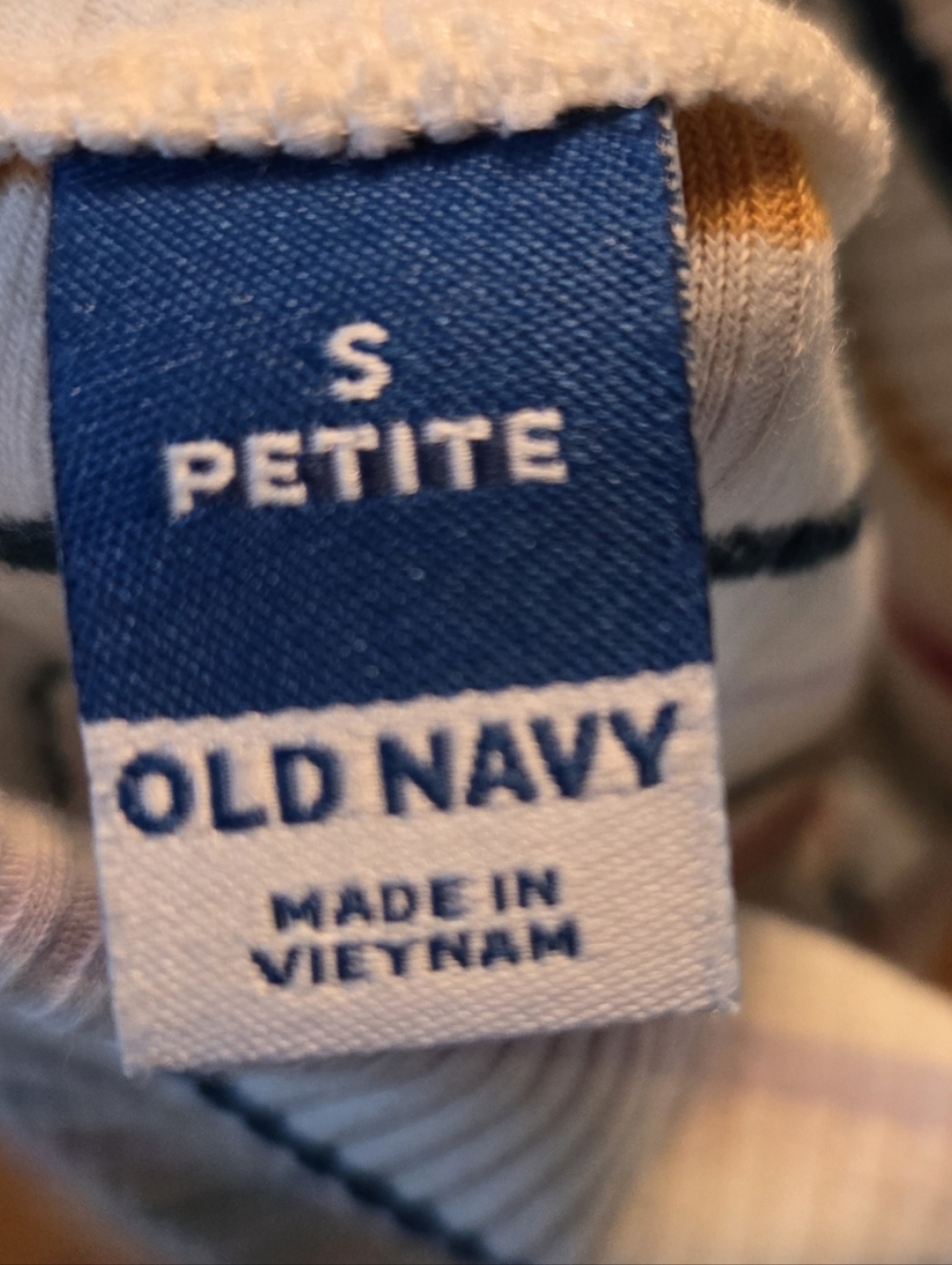 Size Small Women's Old Navy Striped Turtleneck - Picture 4 of 4